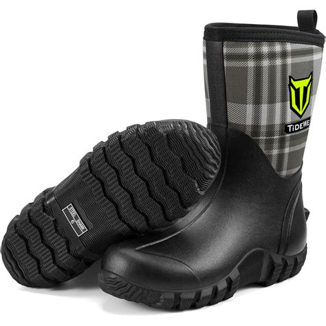 Tidewe boots - TideWe Boots Waterproof Durable Insulated Hunting Boots ATTENTION:PLEASE MIND THE SIZE CHART BEFORE BUYING TO ENSURE THE BOOTS FIT YOU. The sizes 11-14 displayed are for Men. Waterproof Material: Made with 100% waterproof CR Flex-Foam,absorbs impacts, retains heat and flexes with your feet as you walk Keep Warm: Heat-resistant insulation prevents radiated body heat from escaping,and returns up ... 